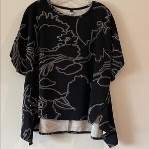 Dress To Kill - OS, Floral Black and White Women's Top